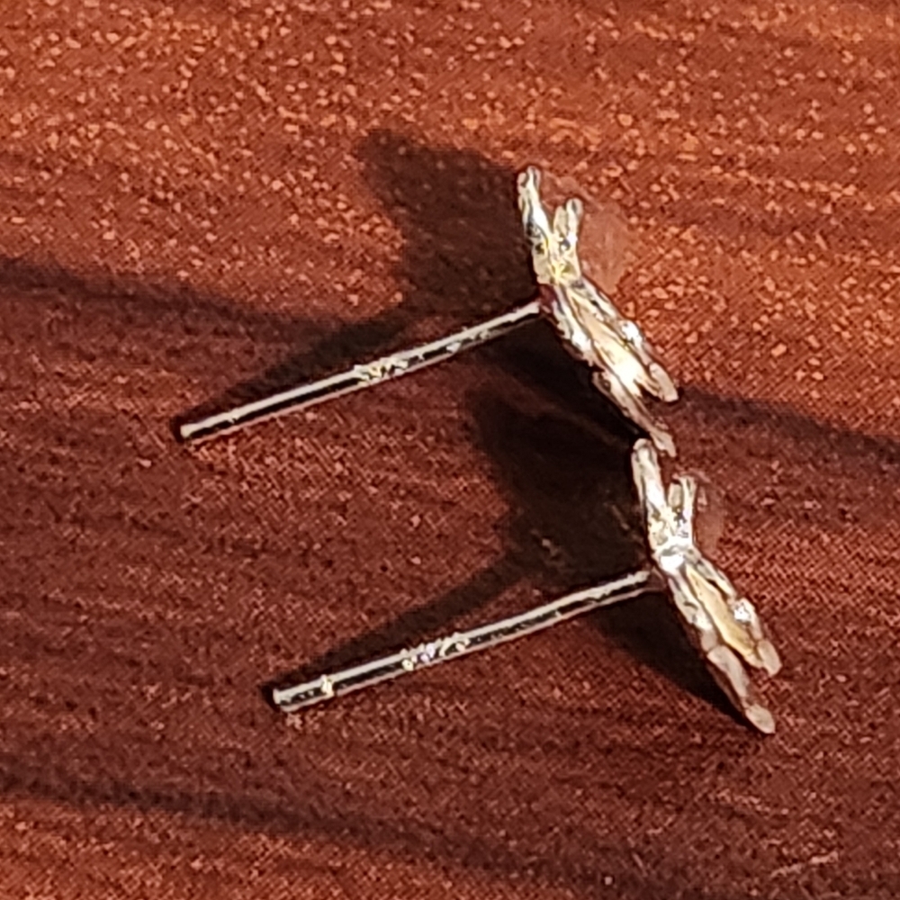 Silver Butterfly Earrings - Picture 4 of 4
